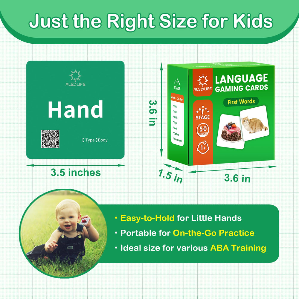 ALSOLIFE 50 First Words Book β supports early literacy through naming tasks.