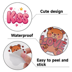 Alynta Valentines stickers on a laptop add playful color without residue