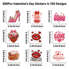 Alynta Valentines stickers on a notebook for cute personalization