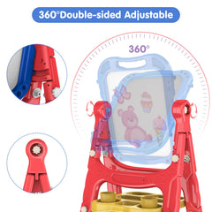 Amagoing Art Easel detachable handle panel doubles as desktop board.