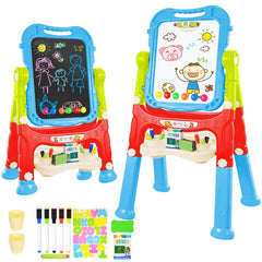 Amagoing easel blue design adds a cheerful focal point to playroom