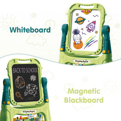 Amagoing easel compact and lightweight for easy storage and transport.