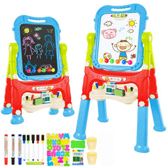 Amagoing easel with height adjustment for growing kids, showing comfortable setup