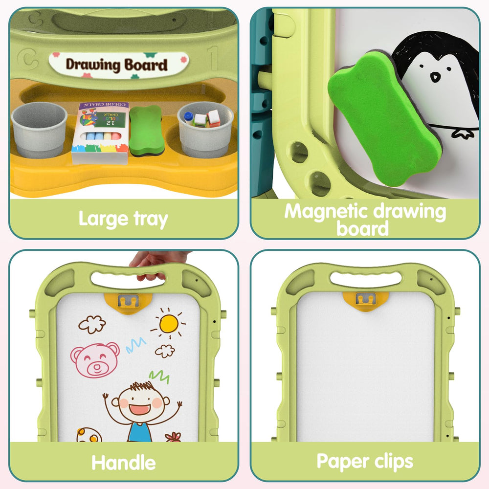 Amagoing easel magnetic dry erase board for quick, mess-free doodling.