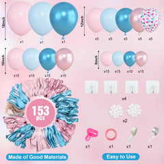 Amandir 10-inch metallic blue pink balloons elevate modern decor.