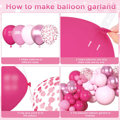 Amandir pink 10in balloons provide versatile garland options for celebrations