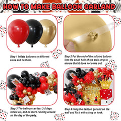 AMANDIR crown foil balloon as a standout casino night accent