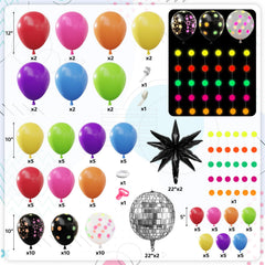 Amandir disco balloons bring retro energy to 80s and 90s parties.