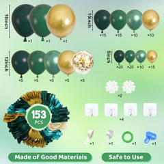 Amandir arch kit showing 18, 12, 10, and 5 inch balloons for a dynamic display.