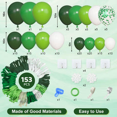 Lime green balloons provide bright accents with Amandir kit.