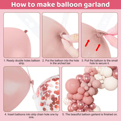 Amandir pink and white sand balloon collection offers versatile color mix