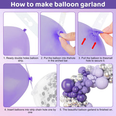 Amandir purple 12-inch balloons add cohesive color to any party theme.