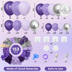 Amandir purple 12-inch balloons offer versatile decor options.