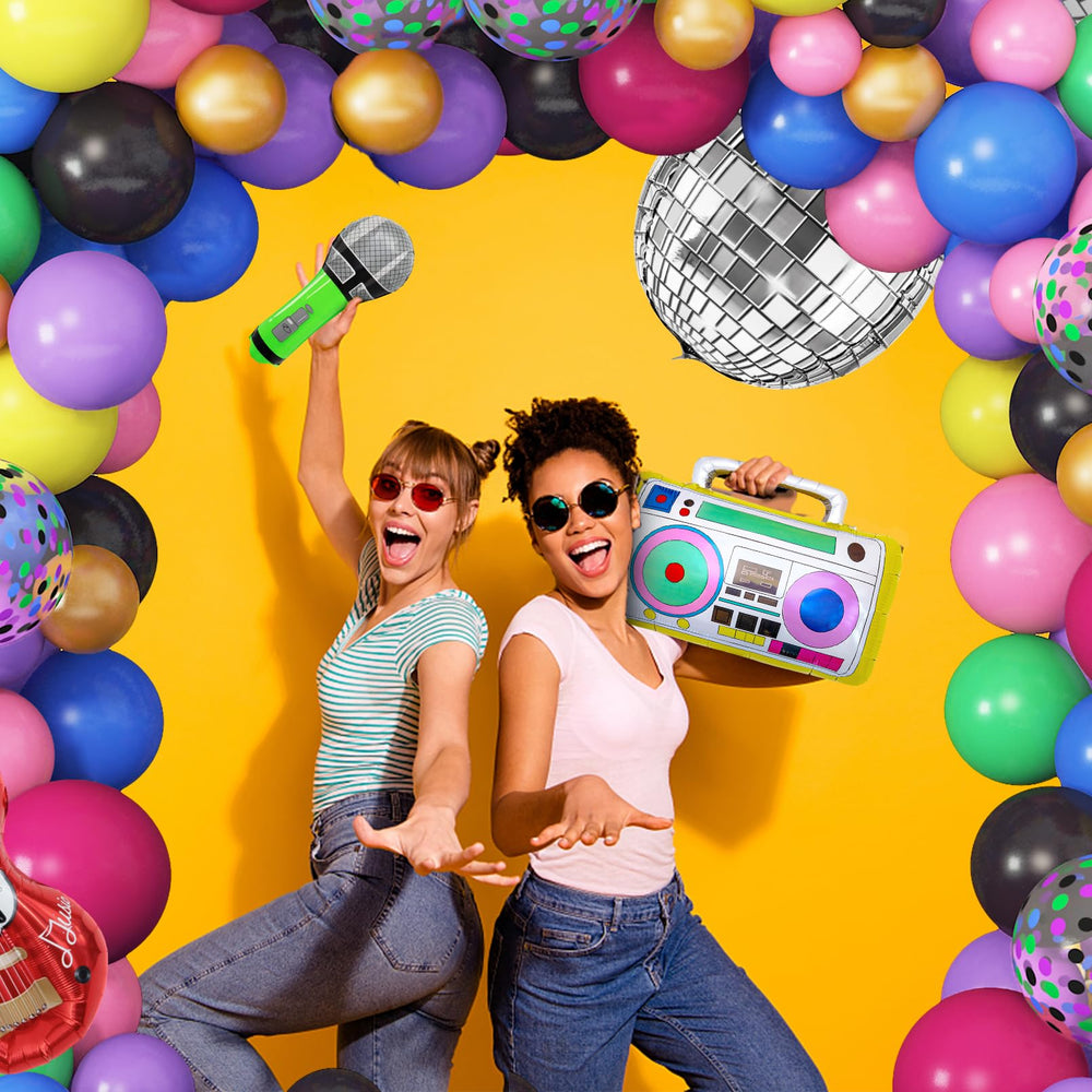 Amandir retro guitar balloons spark playful stage photos