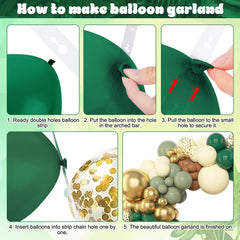 Amandir 10 inch metallic balloons for versatile accents in sage and brown