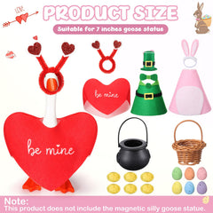 AmazingSpark Easter pastel-feathers goose outfit adds cheerful color to shelves.