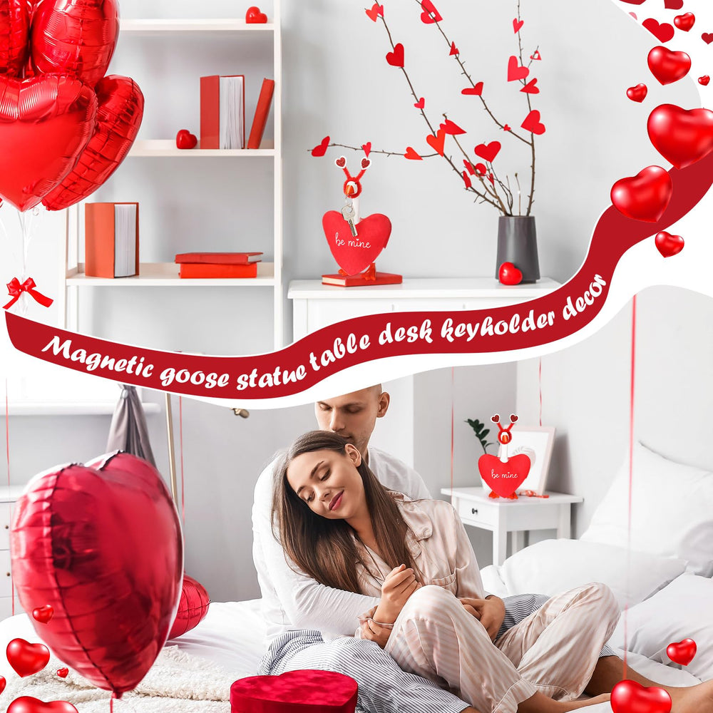 AmazingSpark heart-themed-goose-costume details add charm and visual interest