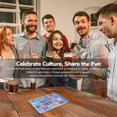 Ambercalm Puerto Rican Bingo flashcards supporting language practice and cultural exchange