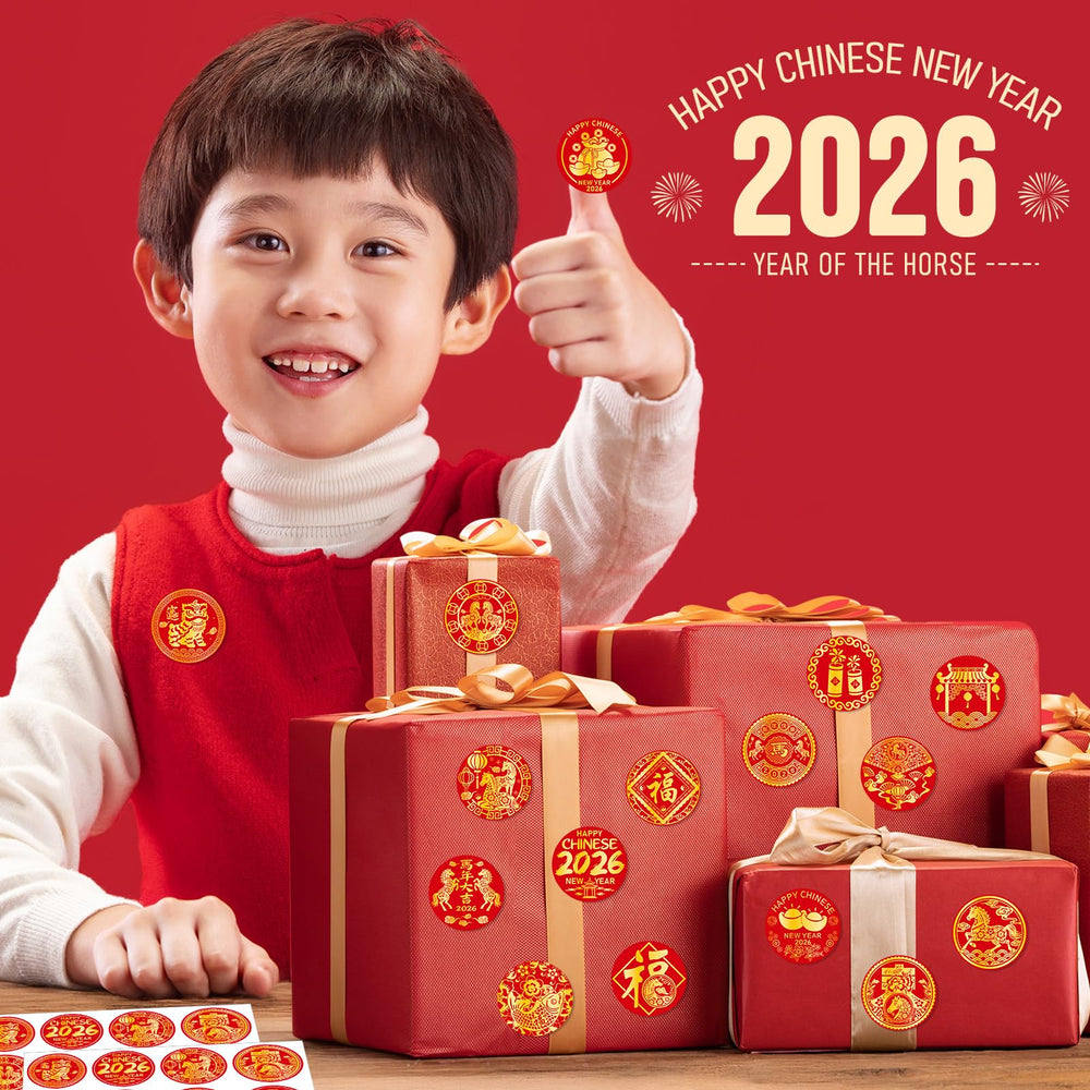AMCEMIC Year of the Horse stickers suit parties and gifts.