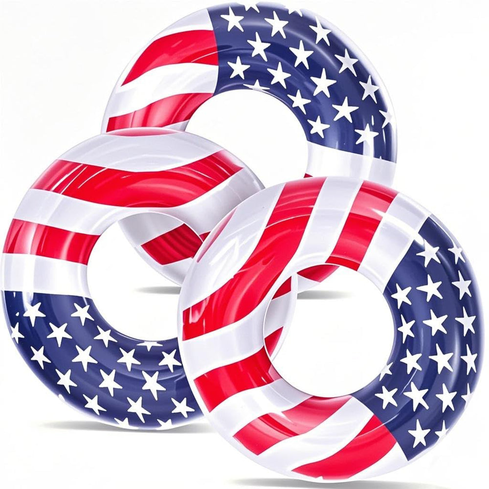 AMENON 3-pack flag pool floats set for family use