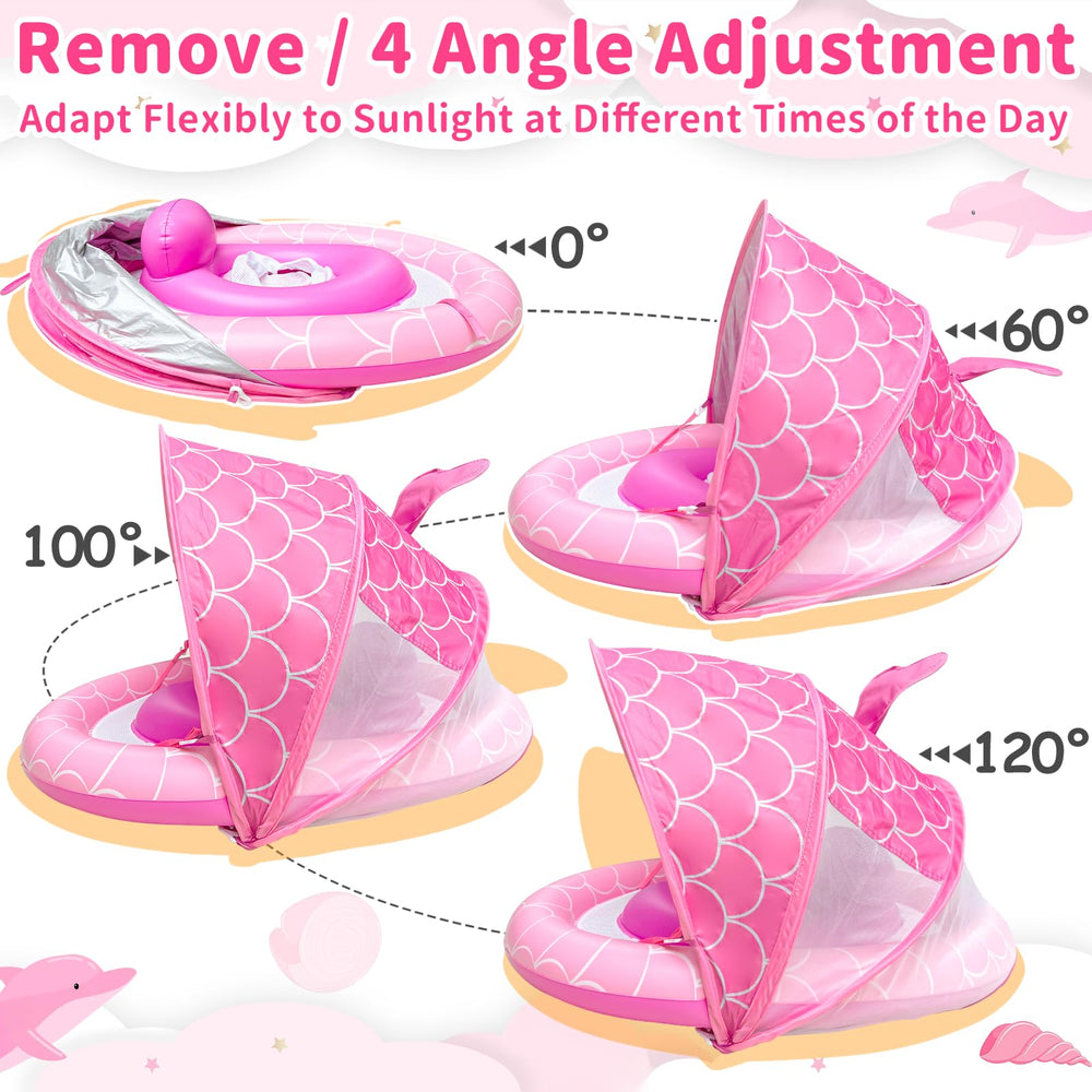 AMENON mermaid-design float adds charm while keeping toddlers buoyant.