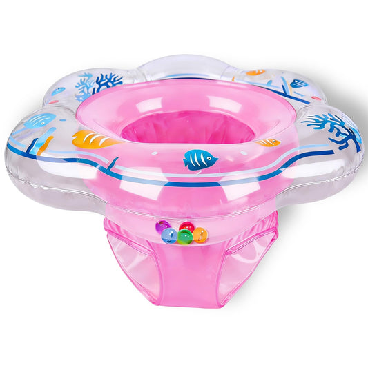AMENON baby pool float with double airbag seat for secure training