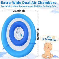 AMENON UPF 50+ sunshade canopy protects delicate skin during outdoor swims.