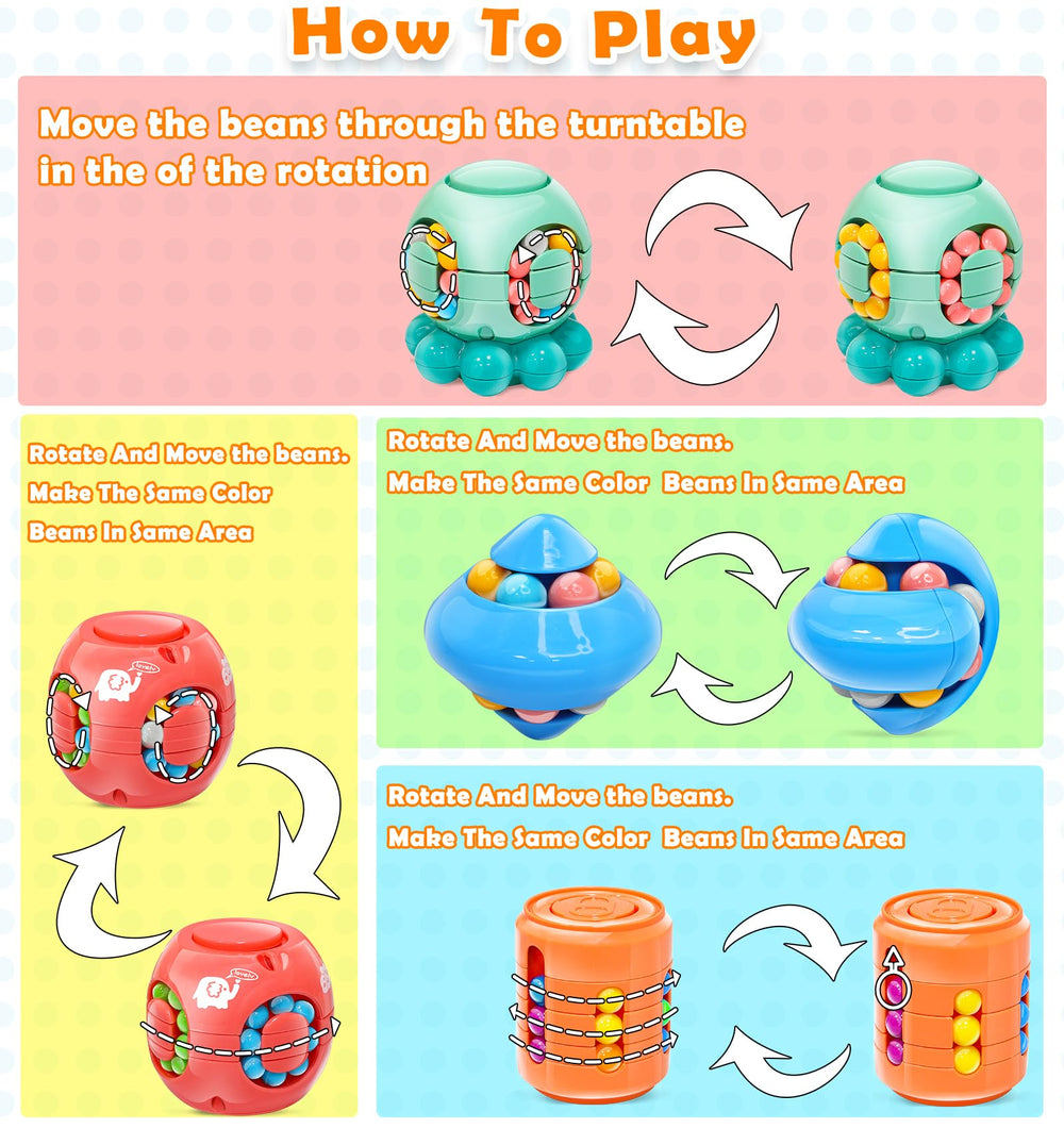 AMENON cylinder-toy inside egg enables 360-degree rotation for endless play