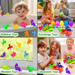 AMENON Easter eggs for kids with surprise dinosaur toys