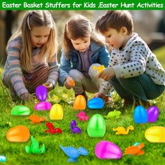 AMENON Easter party favors featuring colorful dinosaurs for kids