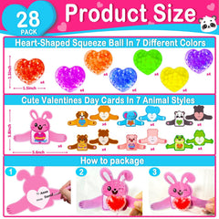 AMENON heart stress ball with colorful beads for tactile play and color recognition.