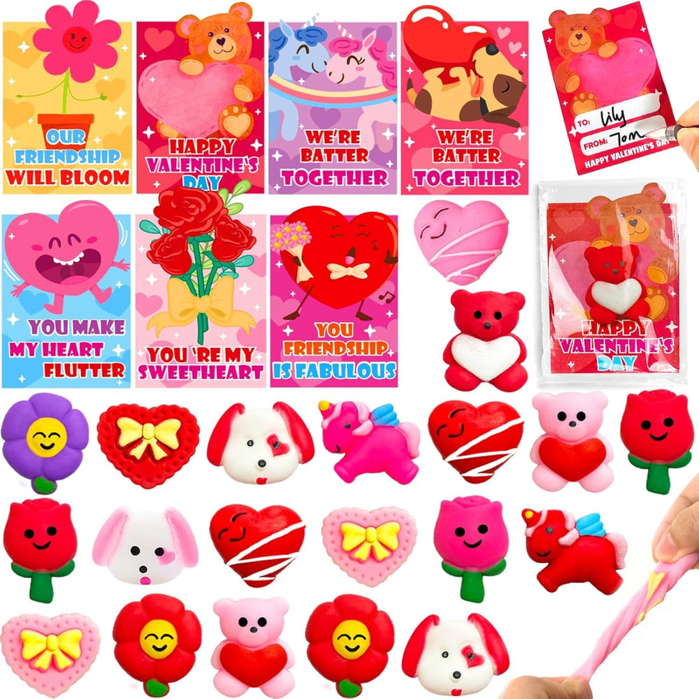 AMENON Mochi squishy heart design for tactile play and valentines gifts
