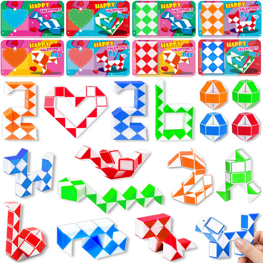 AMENON snake cube twist orange, tactile fidget for classroom focus