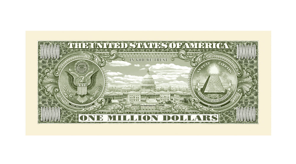 American Art Classics million-dollar bills in hand for party or photo use