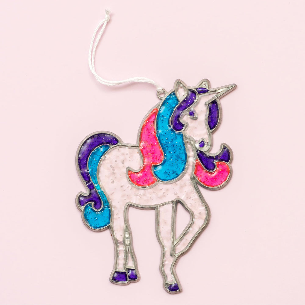 American Crafts Darice ColorBok Suncatcher Kit unicorn-themed project for home
