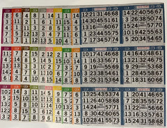 American Games bingo paper cards with a 6-card 10-up layout for organized event play.