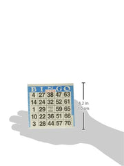 American Games blue bingo paper with included cards for quick setup and single-use play.