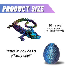 Detailed scales and joints emphasize premium 3D printed craftsmanship.