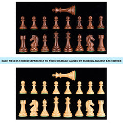 AMEROUS pawns set complemented by wood-grain finish