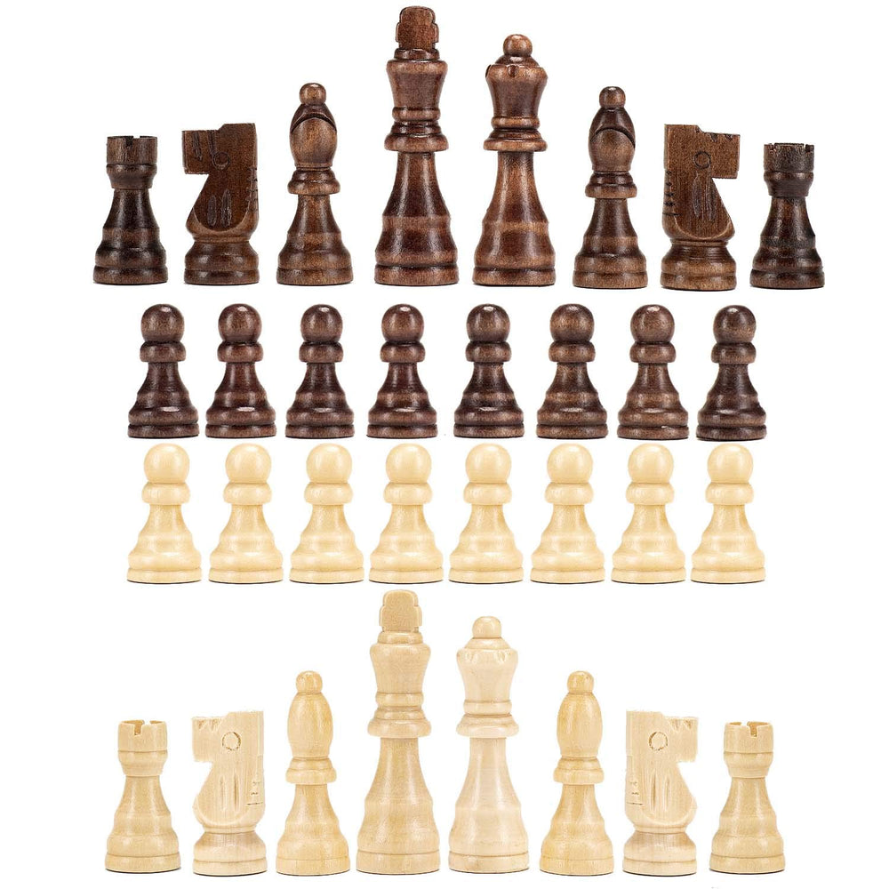 Amerous magnetic pieces stay put on board during intense matches.