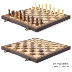 AMEROUS handcrafted chess pieces close-up showing quality and grip