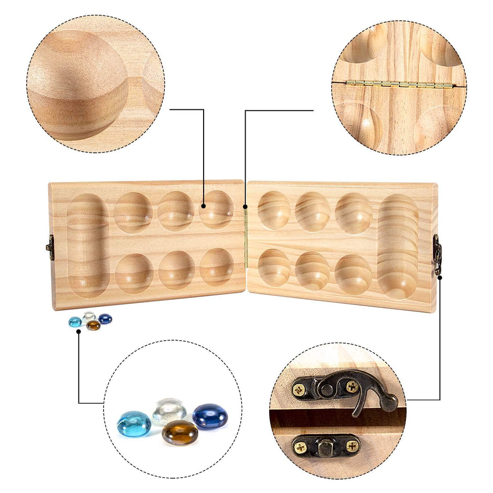AMEROUS Mancala instructions included for easy setup and learning.