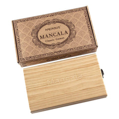 AMEROUS Mancala wood grain closeup highlights craftsmanship.