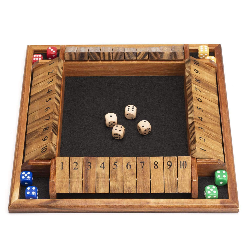 AMEROUS Shut The Box dice set ready for two to four players