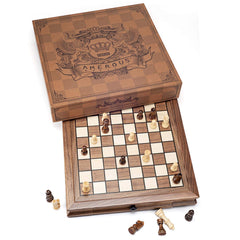 AMEROUS weighted chess pieces ensure steady moves during gameplay.