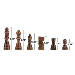 Amerous wooden chess pieces feature magnetic design for portable, no-slip practice.