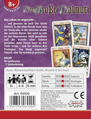 AMIGO Great Dalmuti ranked cards display counts and balance across ranks