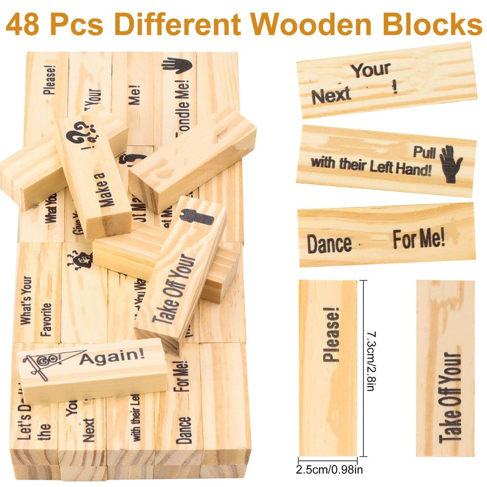 AMIITRY wooden blocks with challenges to spark play