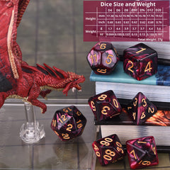 Amiven glitter dice sparkle under light, adding flair to tabletop adventures.