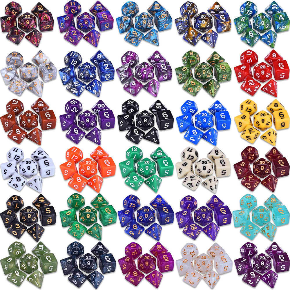 Amiven two-color dice showcase vibrant contrast for easy readability during sessions.